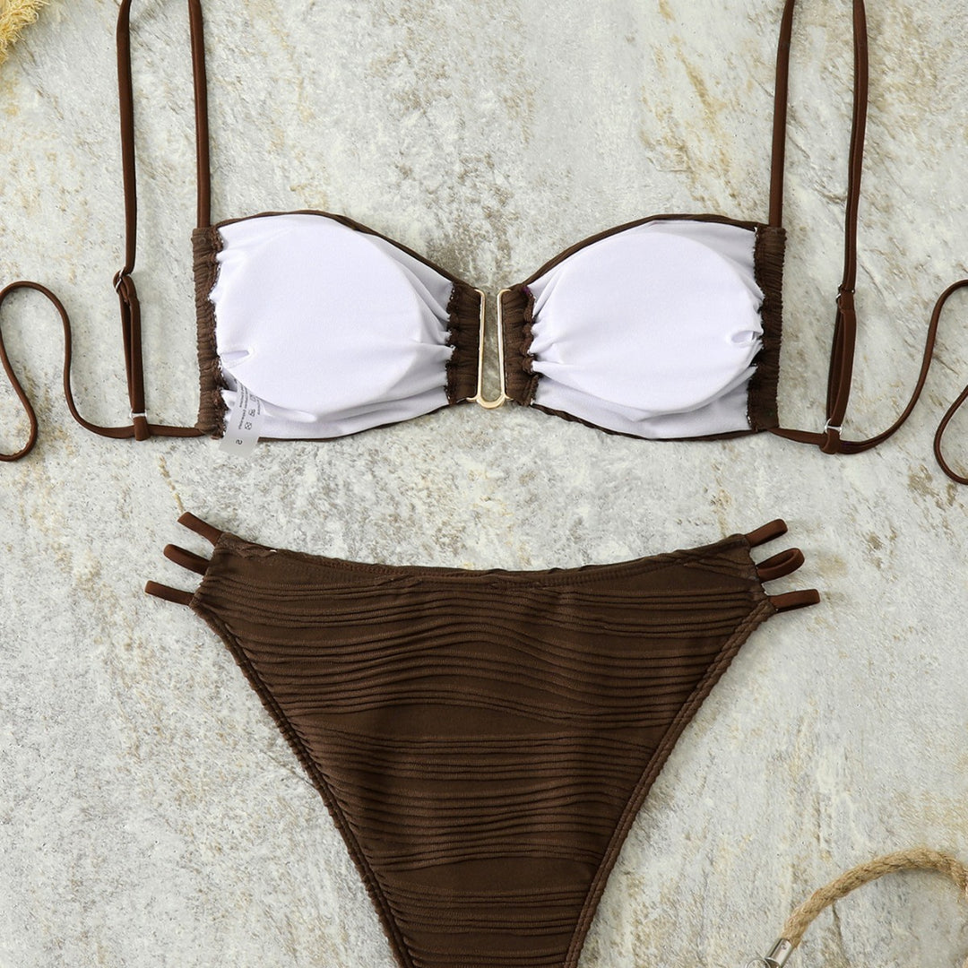 Women's Balcony Bikini with refined ruffle design and elegant straps Mune Fashion