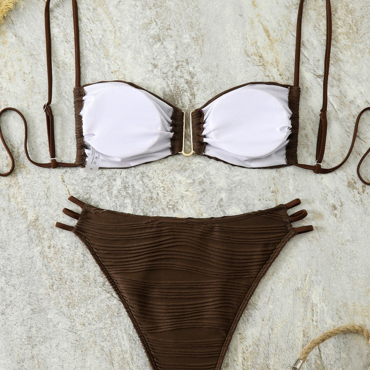 Women's Balcony Bikini with refined ruffle design and elegant straps Mune Fashion