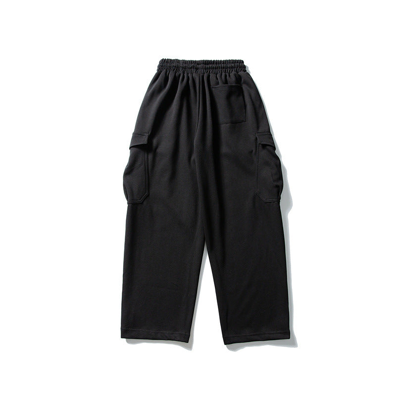 Men's Relaxed Fleece Cargo Pants with Elastic Drawstring and Utility Pockets Mune Fashion