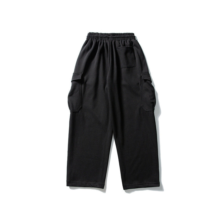 Men's Relaxed Fleece Cargo Pants with Elastic Drawstring and Utility Pockets Mune Fashion