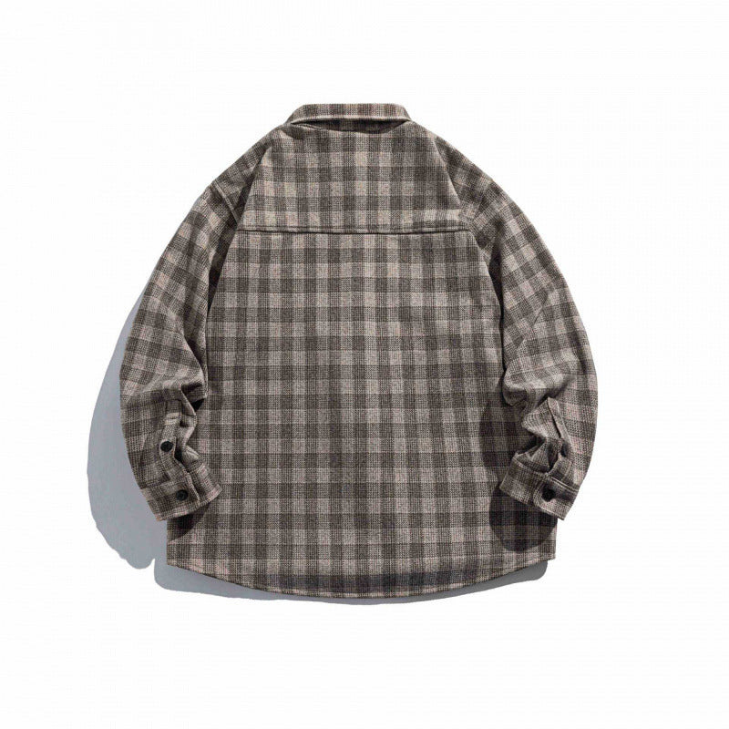 Unisex Boxy Checkered Overshirt made of soft Flannel with patch breast pocket Mune Fashion