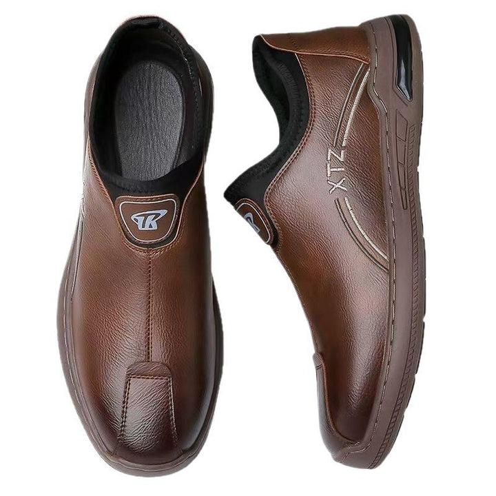 Men's Comfortable Slip-On Leather Sneaker Mune Fashion