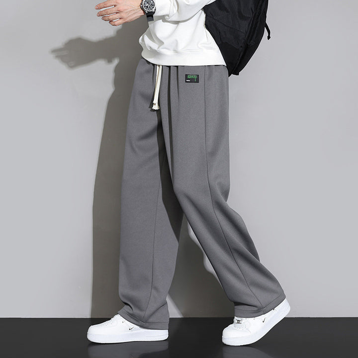 Men's Comfortable Training Pants with Contrasting Stripes