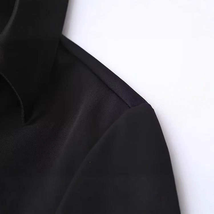 Women Elegant tailored shirt blouse with fine button placket and pointed collar Mune Fashion