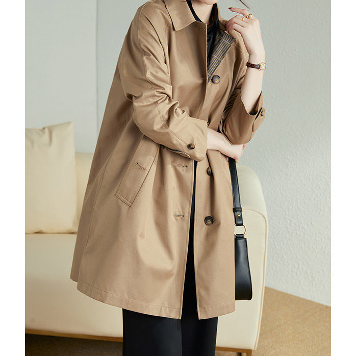 Women's Stylish Trench Jacket with Chic Collar and Practical Pockets Mune Fashion