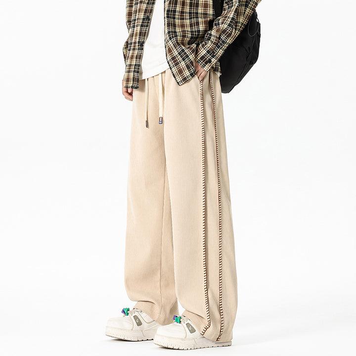 Men's Comfortable Cord Pants with Wide Cut