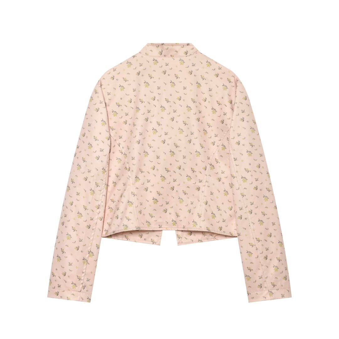 Ladies short jacket with Mandarin collar and decorative toggle fastenings Mune Fashion