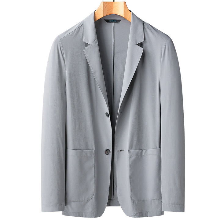 Men Unlined Tech Blazer made of Stretch Microfiber with Patch Pockets Mune Fashion
