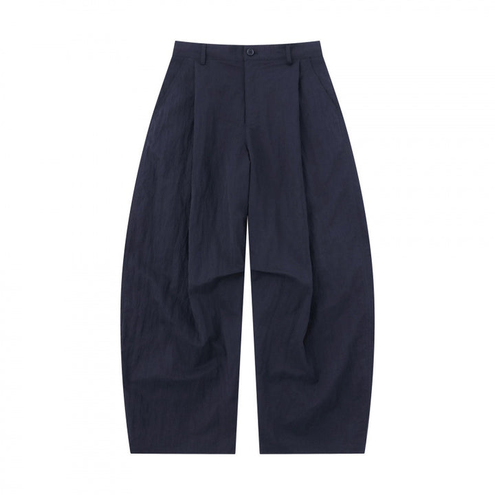 Women Wide Balloon Pants made of Cotton Blend with High Waist and Elastic Back Rubber Mune Fashion