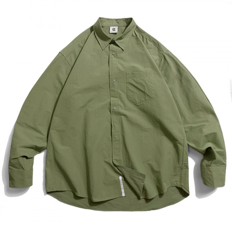 Unisex Oversize Shirt made of lightweight cotton blend with dropped shoulder and chest pocket Mune Fashion