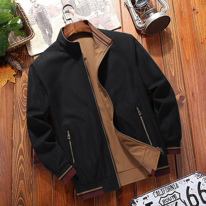 Men's Modern Leisure Jacket with Stand-Up Collar Mune Fashion