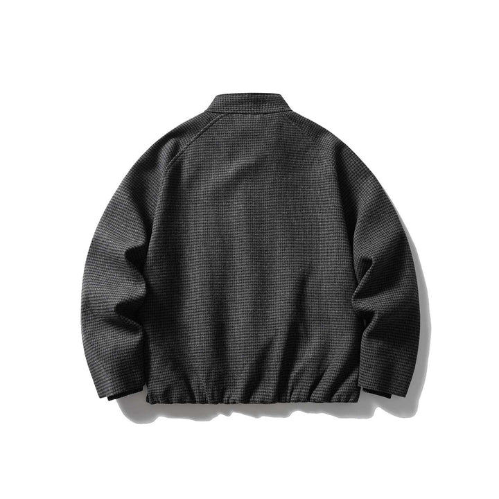 Unisex Short structured blouson jacket with stand-up collar and zipper Mune Fashion