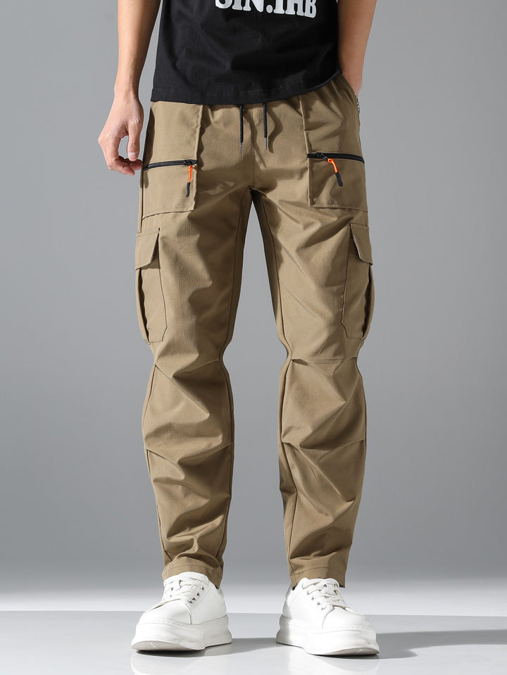 Men's Comfortable Cargo Pants with Elastic Waistband Mune Fashion