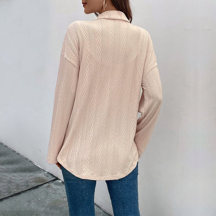 Women Lightweight Structured Shirt Jacket with Breast Pockets and Horn Look Buttons Mune Fashion