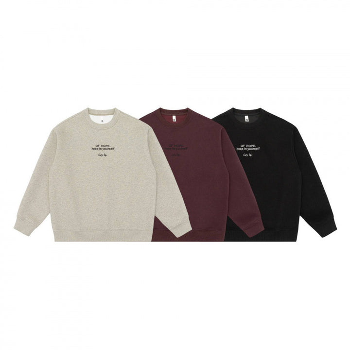 Unisex Oversized Sweatshirt with minimalist chest embroidery and ribbed hem Mune Fashion