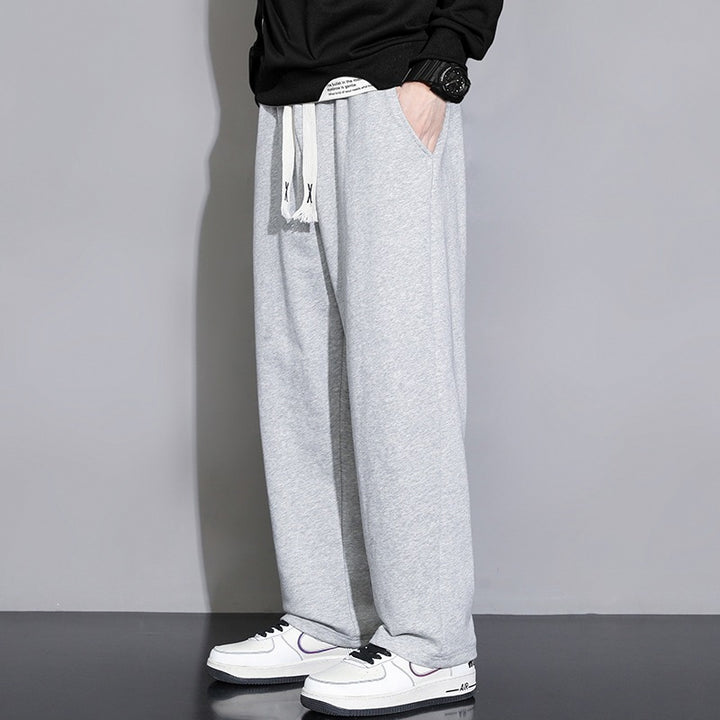 Men's Relaxed-Fit Jogging Pants made of French Terry with wide leg and drawstring Mune Fashion