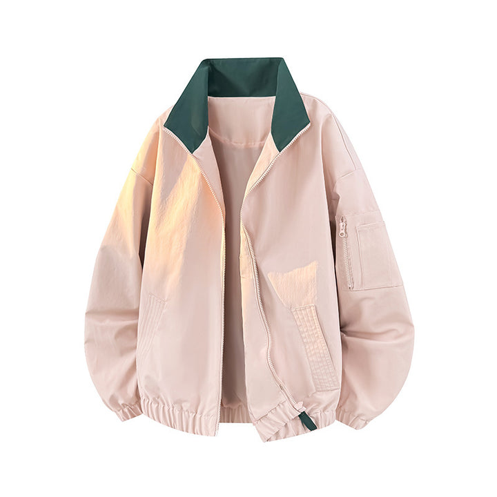 Women's Fashion Transitional Jacket with High Collar and Practical Pockets Mune Fashion
