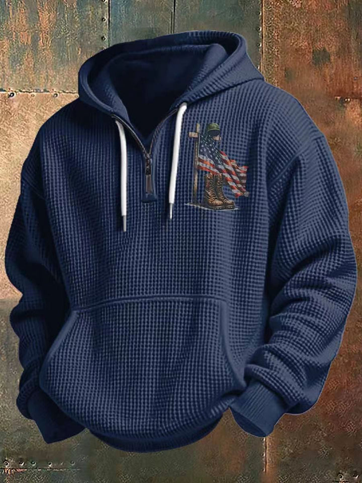 Men's hoodie with American flag design Mune Fashion