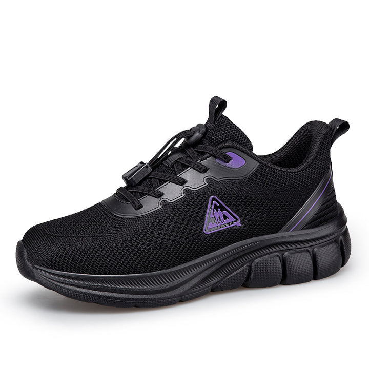 Women's lightweight breathable knitted walking sneakers with quick-lacing system and ergonomic EVA cushioning Mune Fashion