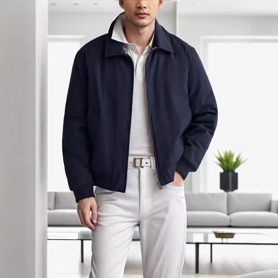 Men's Harrington jacket with zipper, lightly padded and ribbed cuffs Mune Fashion