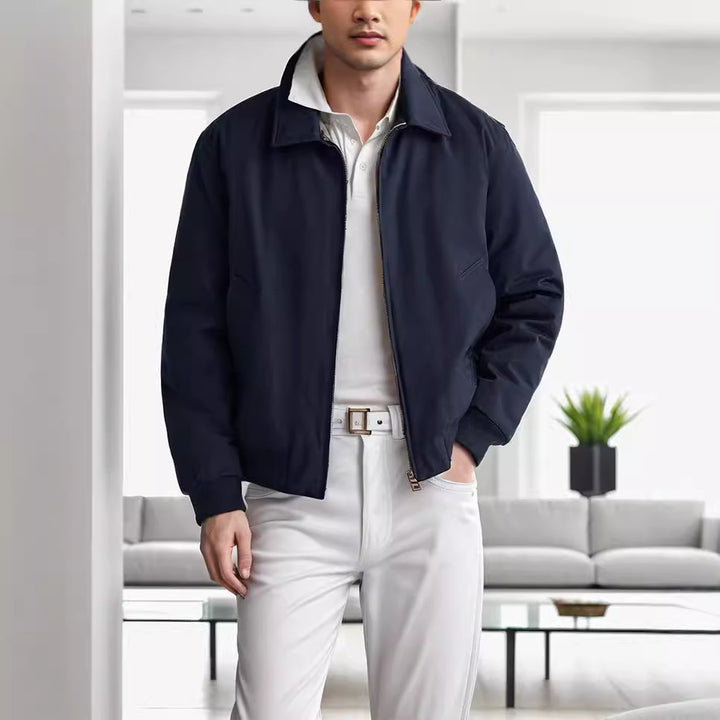 Men's Harrington jacket with zipper, lightly padded and ribbed cuffs Mune Fashion