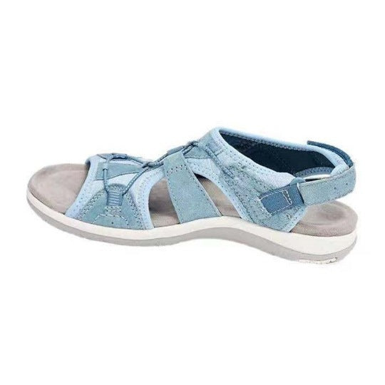 Women's Sporty Comfort Sandal with Padded Footbed and Velcro Heel Strap Mune Fashion
