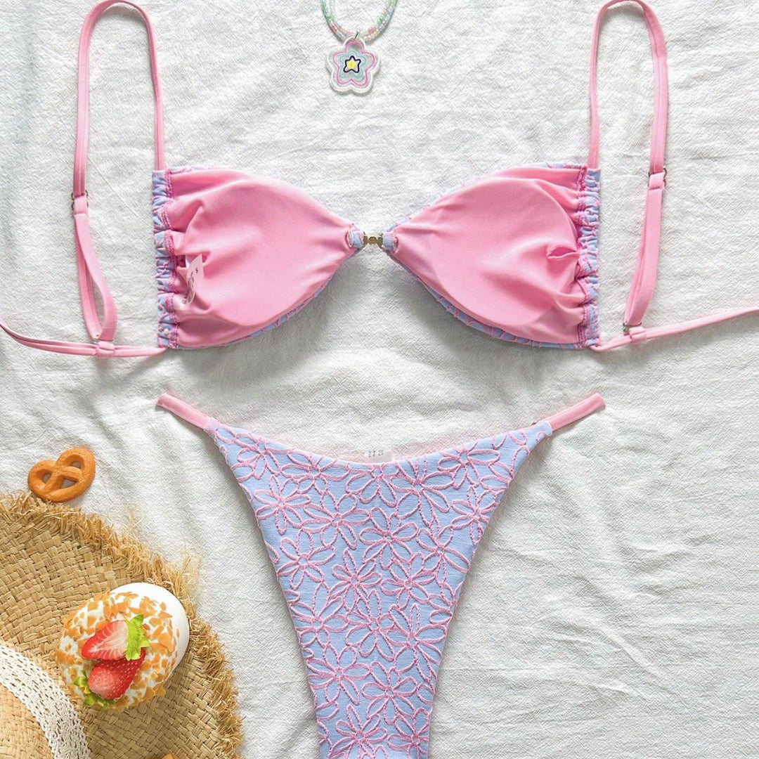 Ladies attractive floral pattern bikini Mune Fashion