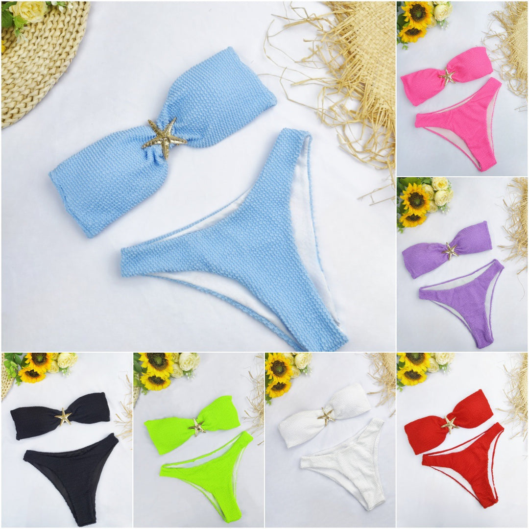 Women's bandeau bikini with sparkling star detail Mune Fashion