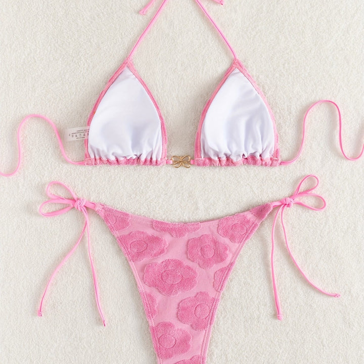 Women's bikini set with sophisticated floral pattern and adjustable straps Mune Fashion