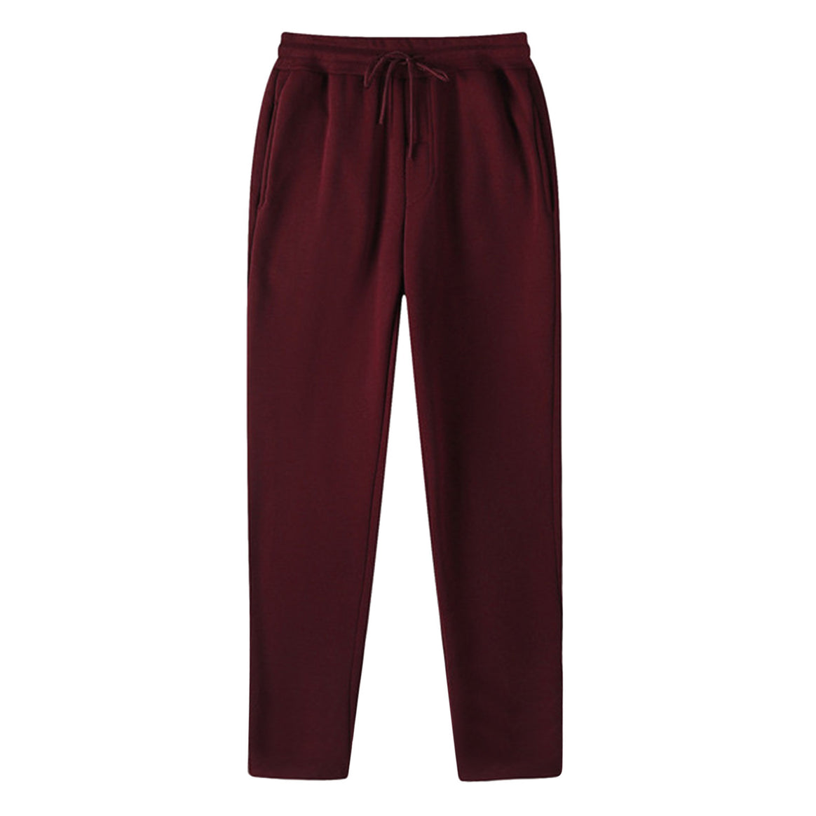 Men's straight-cut sweatpants made of mottled cotton blend with elastic waistband, drawstring, and side pockets Mune Fashion