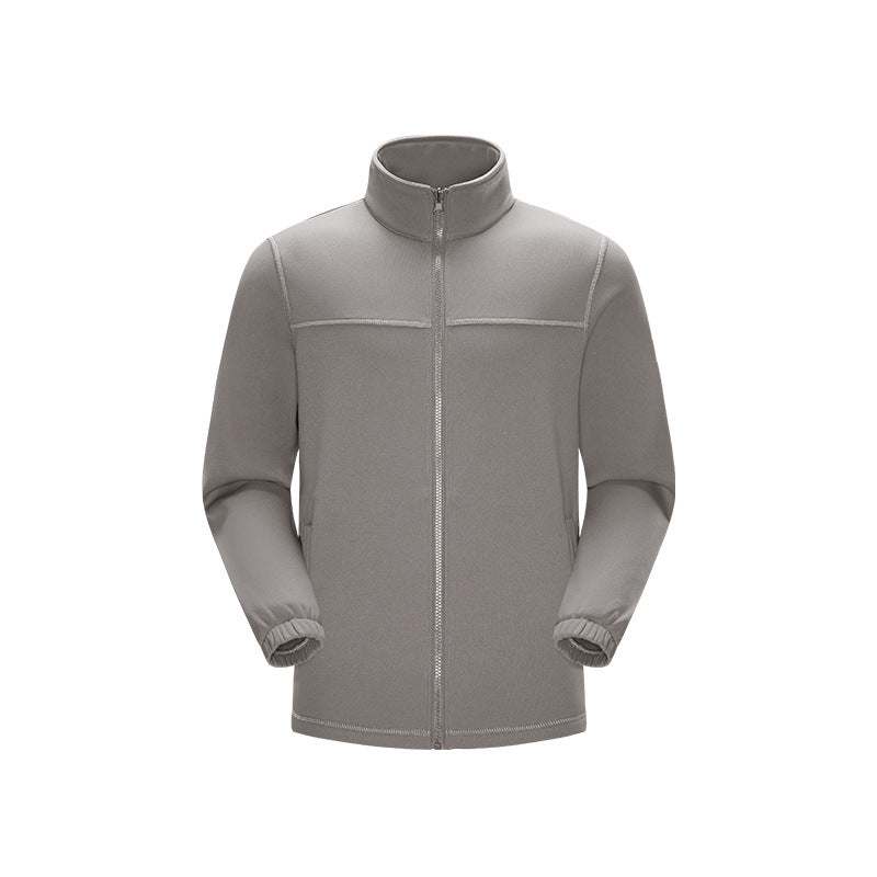 Men's Thermo-Fleece-Softshell Jacket with Stand-up Collar, Front Zipper and Elastic Cuffs Mune Fashion