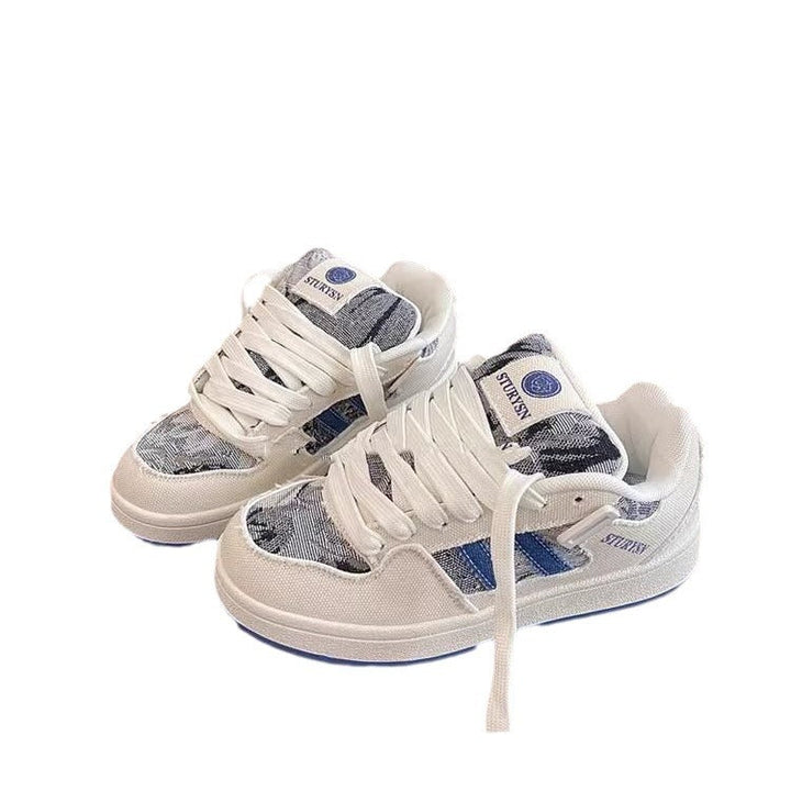 Women's Sporty Sneakers with Trendy Denim Design Mune Fashion