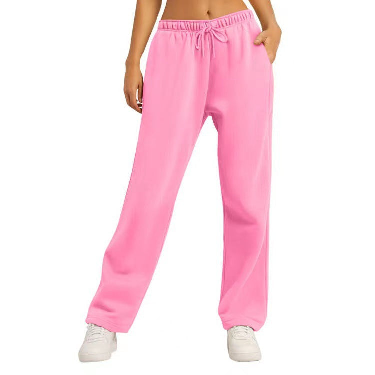 Ladies nan extra-soft Relax pants with high comfort waistband drawstring and straight leg Mune Fashion
