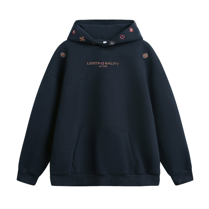 Unisex Oversize Hoodie with fine logo and motif embroidery as well as kangaroo pocket Mune Fashion