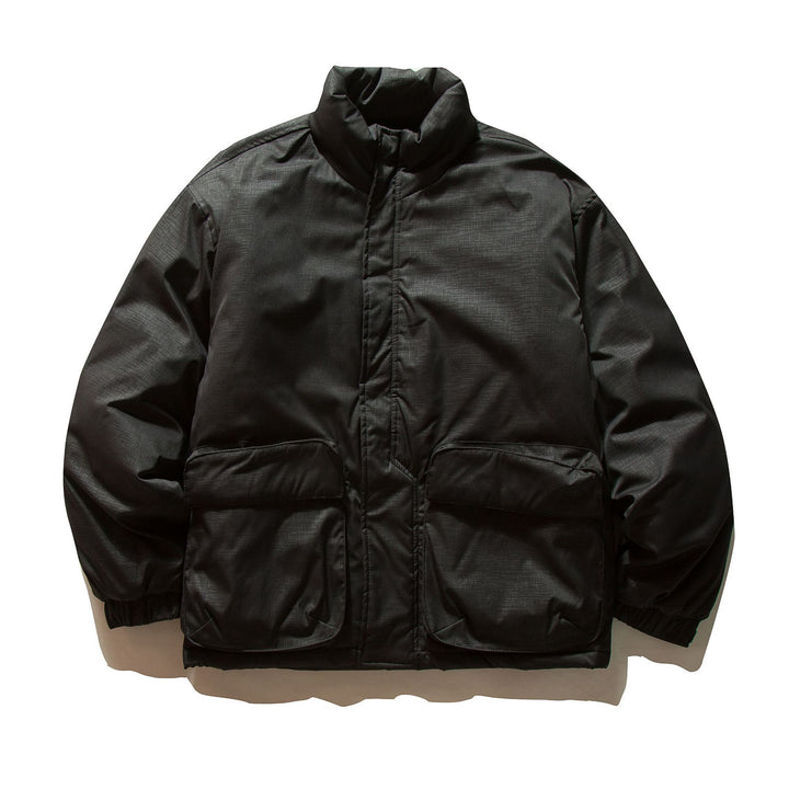 Unisex Boxy-filled Puffer jacket with high stand-up collar and utility pockets Mune Fashion