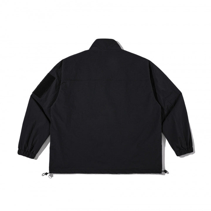 Unisex Lightweight Technical-Utility Jacket with Stand Collar, Zipper Pockets and Drawstring Hem Mune Fashion