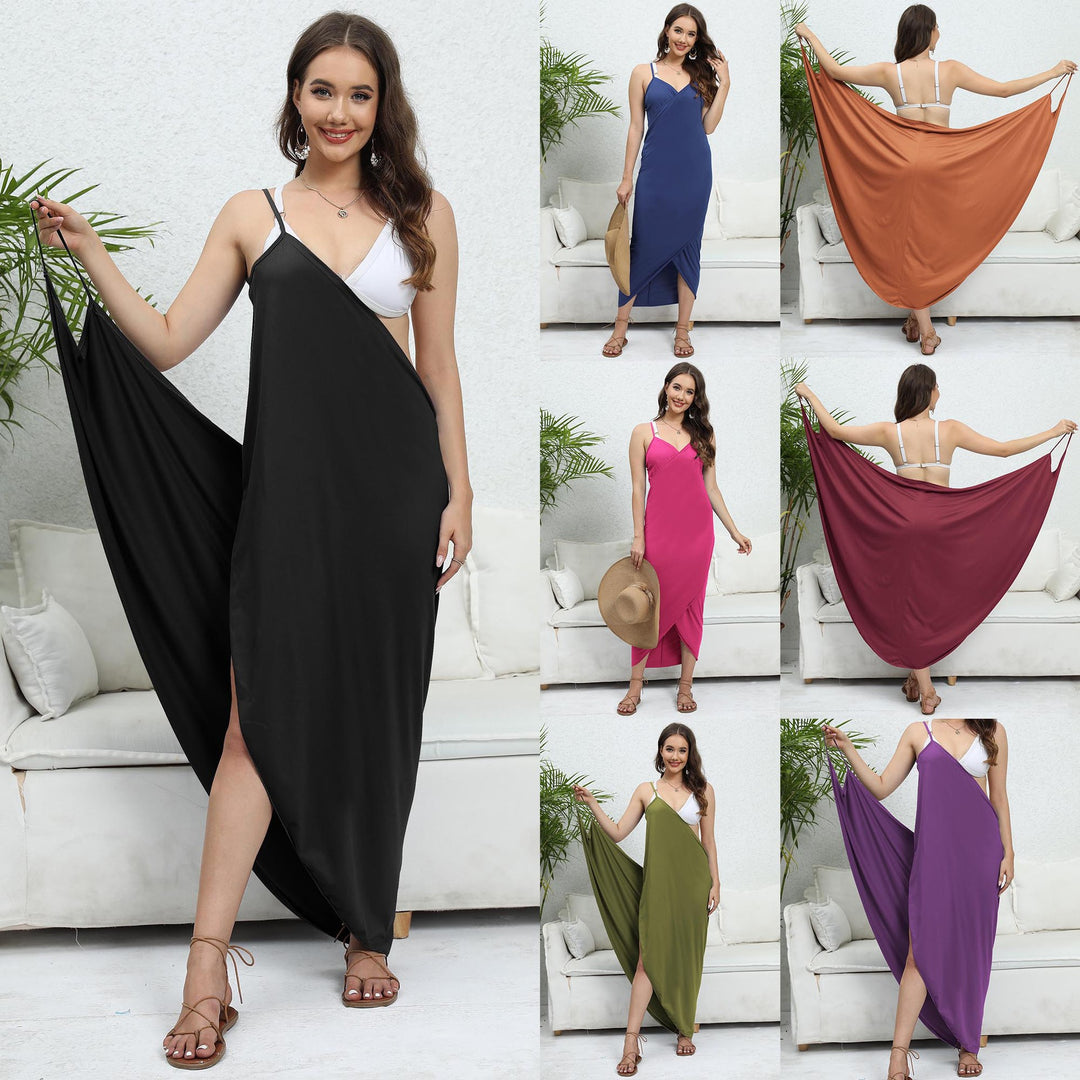 Women airy beach cover-up with side slit Mune Fashion