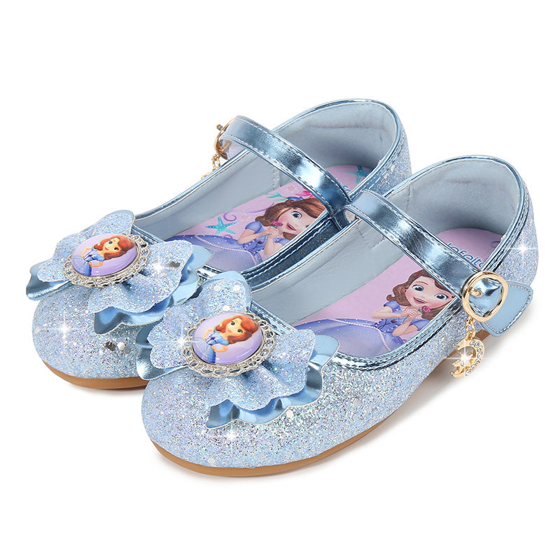 Girls' ballerinas with glitter and bow appliqué Mune Fashion