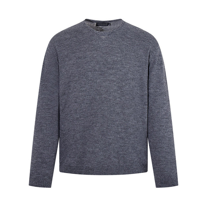 Men's fine knit sweater with round neck, loose fit and ribbed hem Mune Fashion