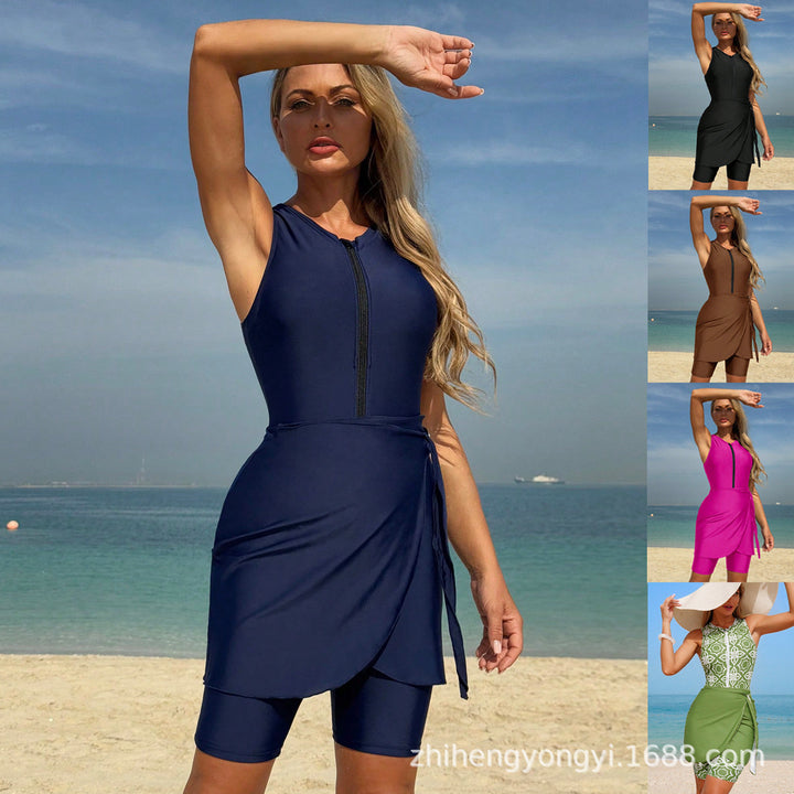 Women’s swimwear with innovative zipper and figure-flattering design Mune Fashion