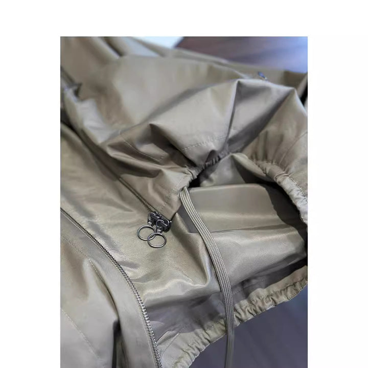 Women's Casual Hooded Jacket with Adjustable Waist Mune Fashion