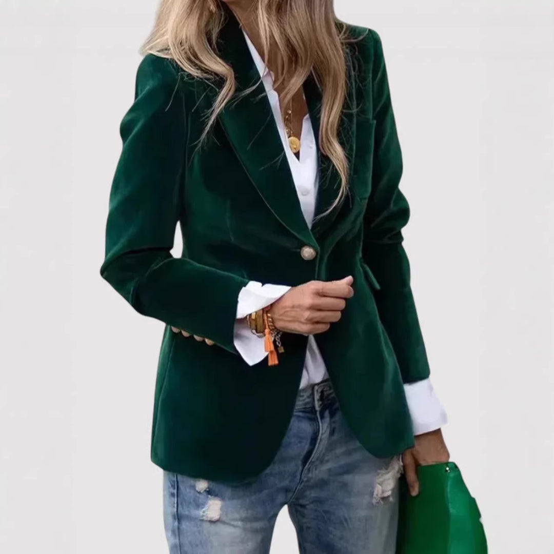 Women's Elegant Velvet Blazer