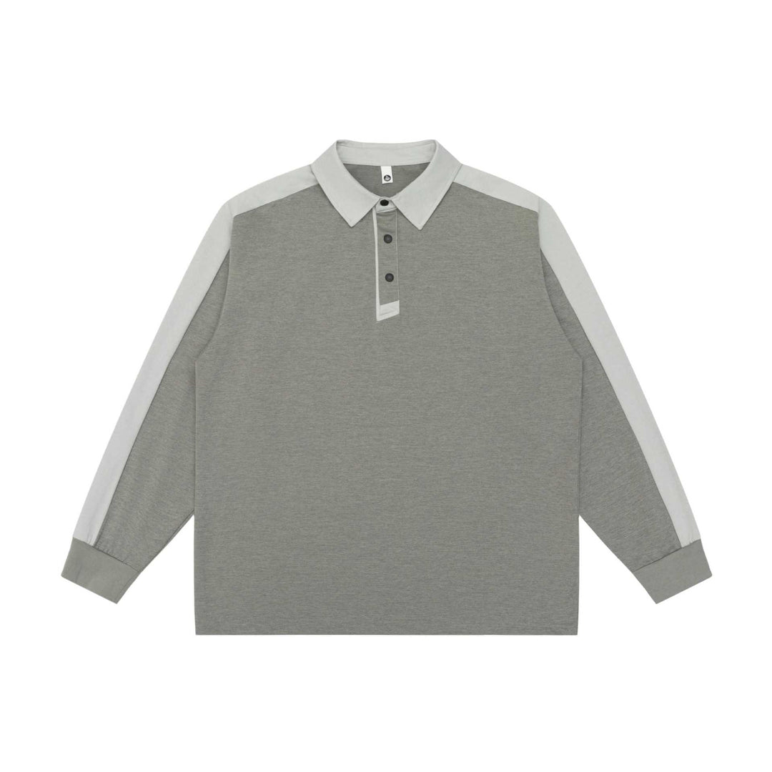 Unisex retro-inspired polo sweatshirt with raglan sleeves and half-button placket Mune Fashion