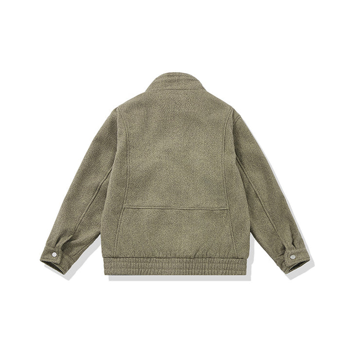 Men's short-cut fleece jacket with cord collar and quilted lining Mune Fashion