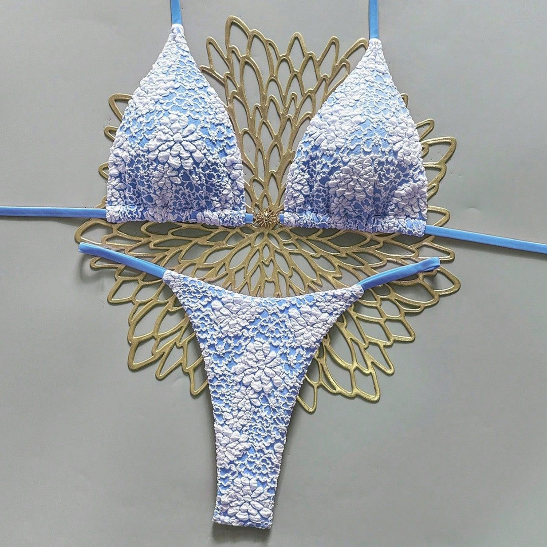 Women's triangle bikini with textured crochet look Mune Fashion