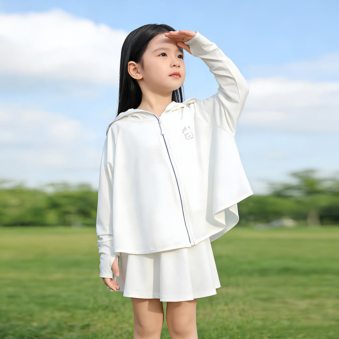 Girl Lightweight UV Protection Hoodie Mune Fashion