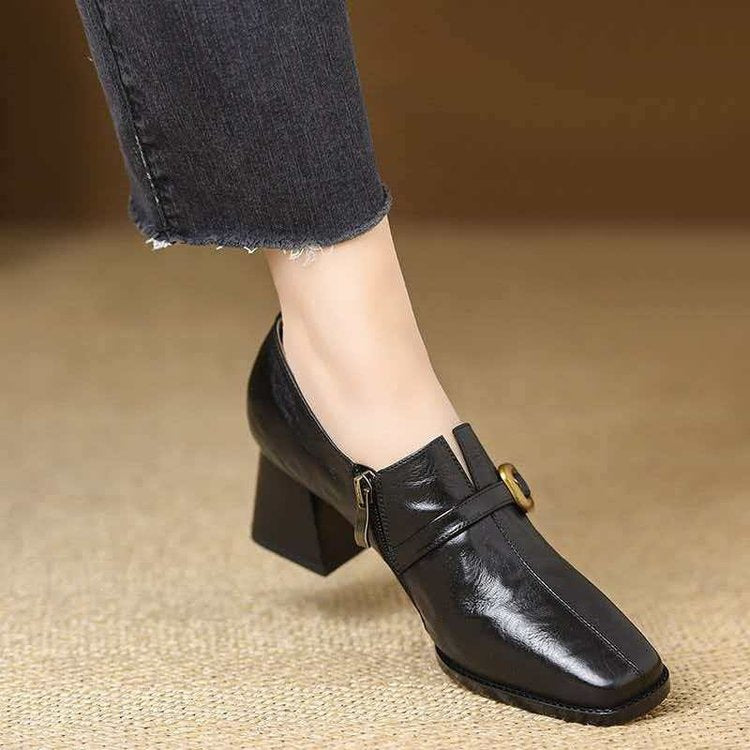 Women's Elegant Lace Ankle Boots with Block Heel Mune Fashion