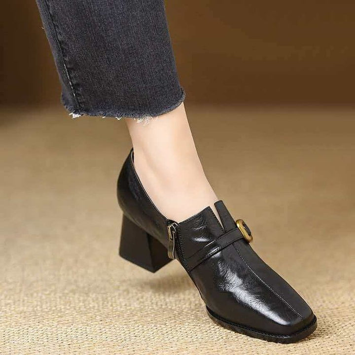 Women's Elegant Lace Ankle Boots with Block Heel Mune Fashion