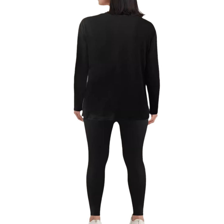 Women's Two-Piece Lounge Set with Heart Print Sweatshirt and High-Waist Leggings Mune Fashion