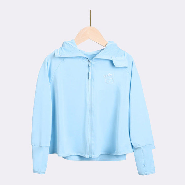Girl lightweight sun jacket with hood Mune Fashion